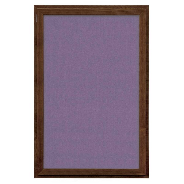 Indoor Enclosed Combo Board, 72"x36", Satin Frame/Burgundy & Amethyst